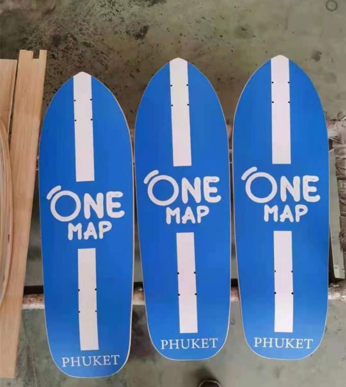 เมเปิ้ล ผสมใยแก้ว Surf Skateboard ดาดฟ้า ปรับแต่ง 780 * 245MM 0