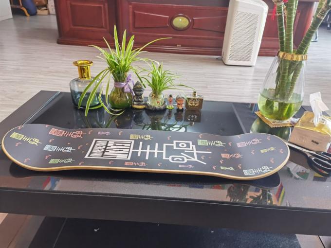 New Design 2023 Cold Press Technical 7ply Maple Double Kick Professional Skateboard