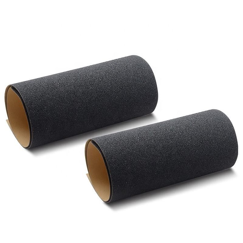 คุณภาพดี ไม่เลื่อนตามต้องการ ขนาด 9 * 33 สีดํา Skateboard Griptapes